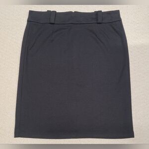 George 12 Black Knee Length Pencil Skirt Hidden Back Zipper Office Nice Cond